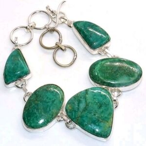 Amazonite Gemstone 925 Sterling Silver Handmade Bracelet